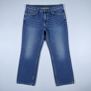 Solitude Mens Straight Leg Jeans Blue Medium Wash Denim Size 42x29 Classic Fit
